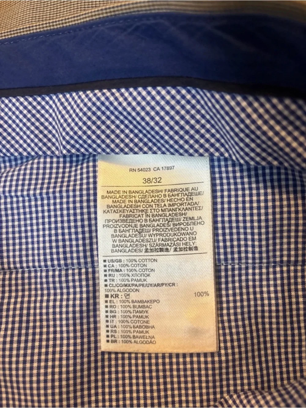 Men's Banana Republic Classic Flat-Front Dress Pants in Brown check size 38x32